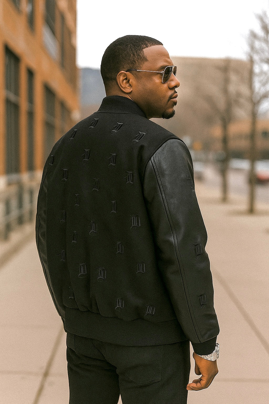 Jordan Craig "D Logo" Bomber Jacket (Black)
