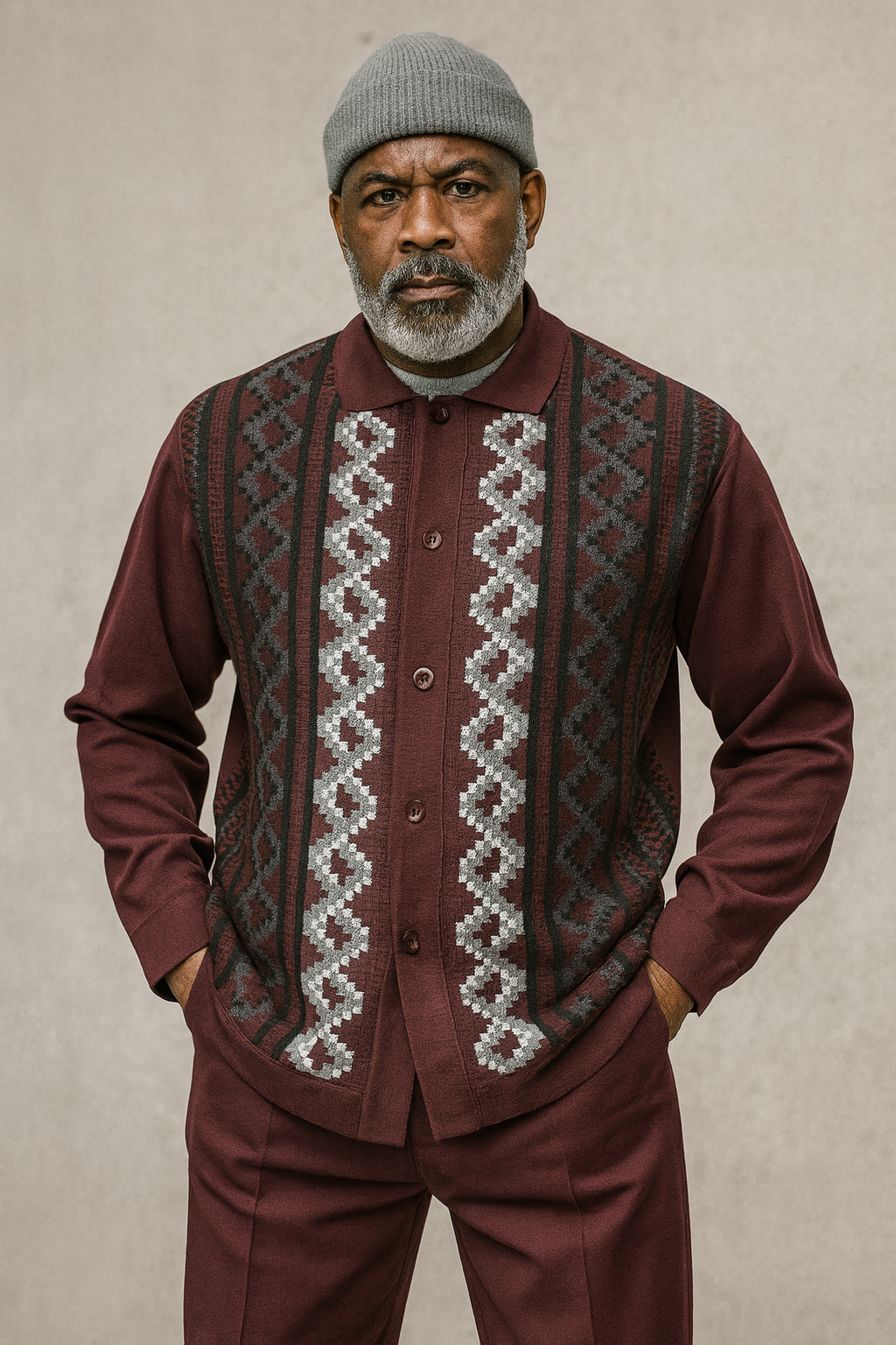 Silversilk 2pc Set (Burgundy)