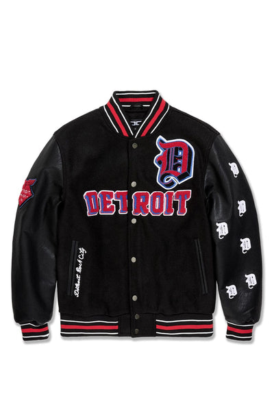 Jordan Craig Men's Wool Bomber Jacket – Black Red