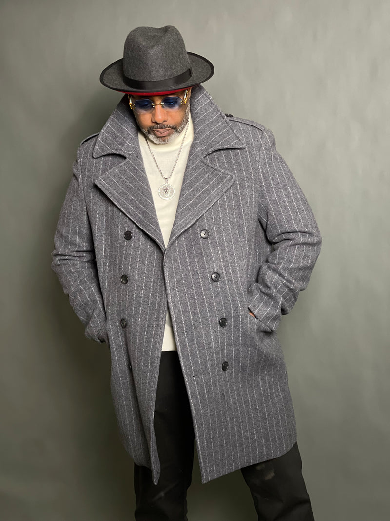 Canuti DB 3/4 Length "Clayton" Peacoat (Gray)