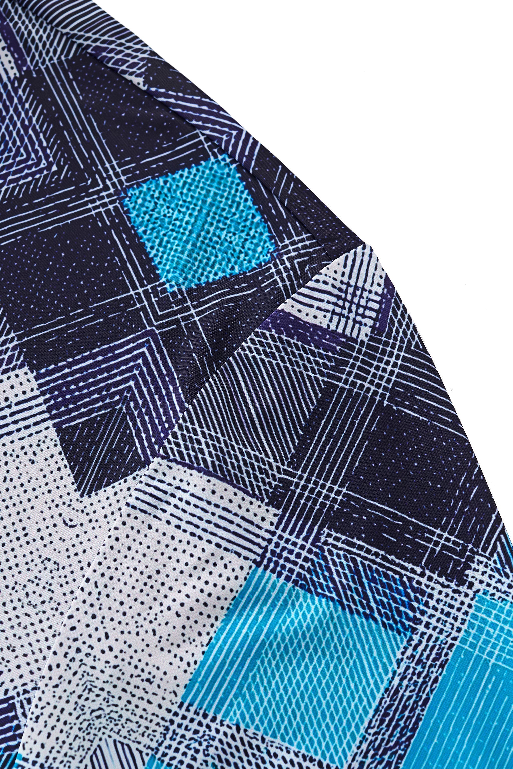 Diamond Plaid Stretch Shirt – El Baron BLUE