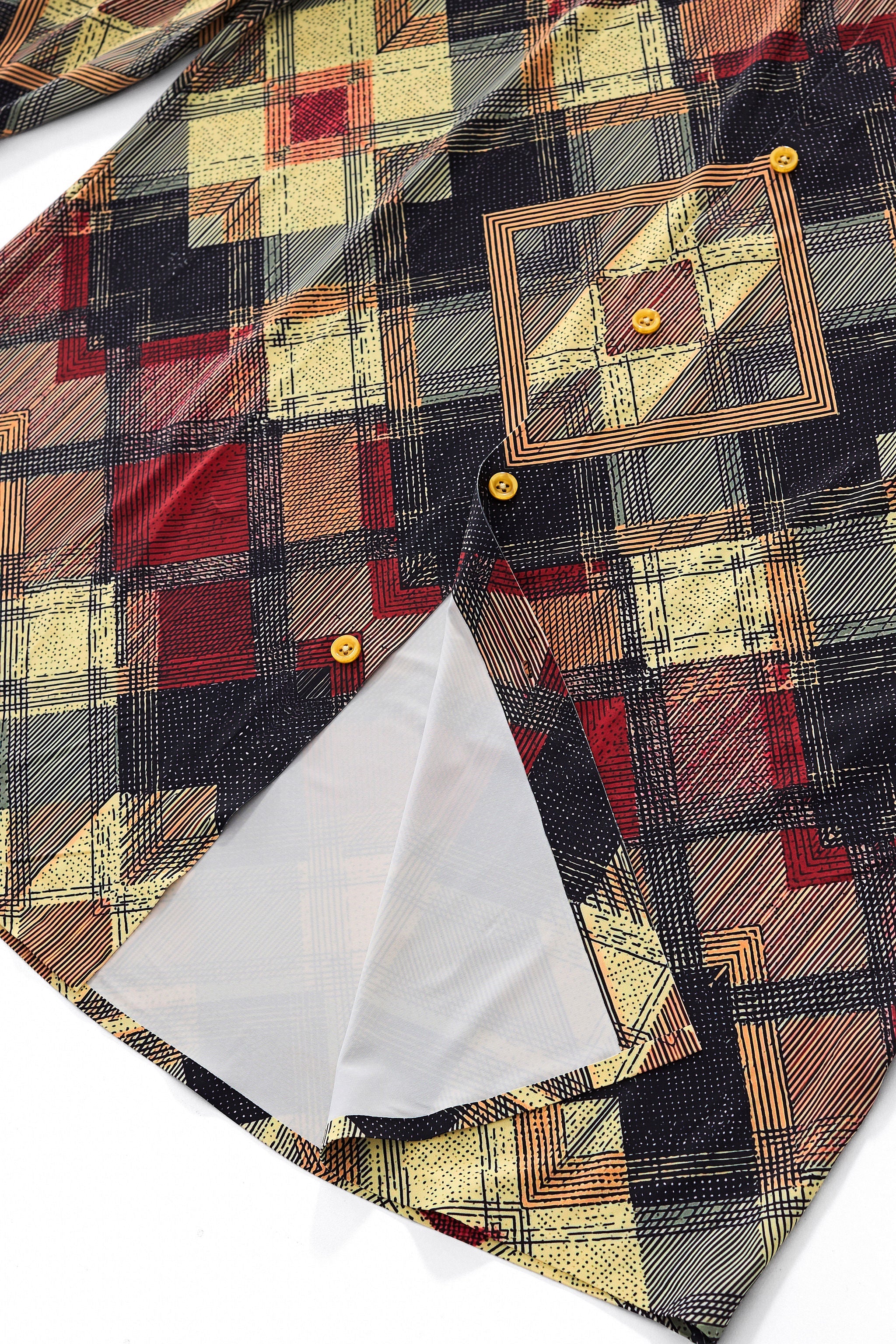 Diamond Plaid Stretch Shirt – El Baron RED