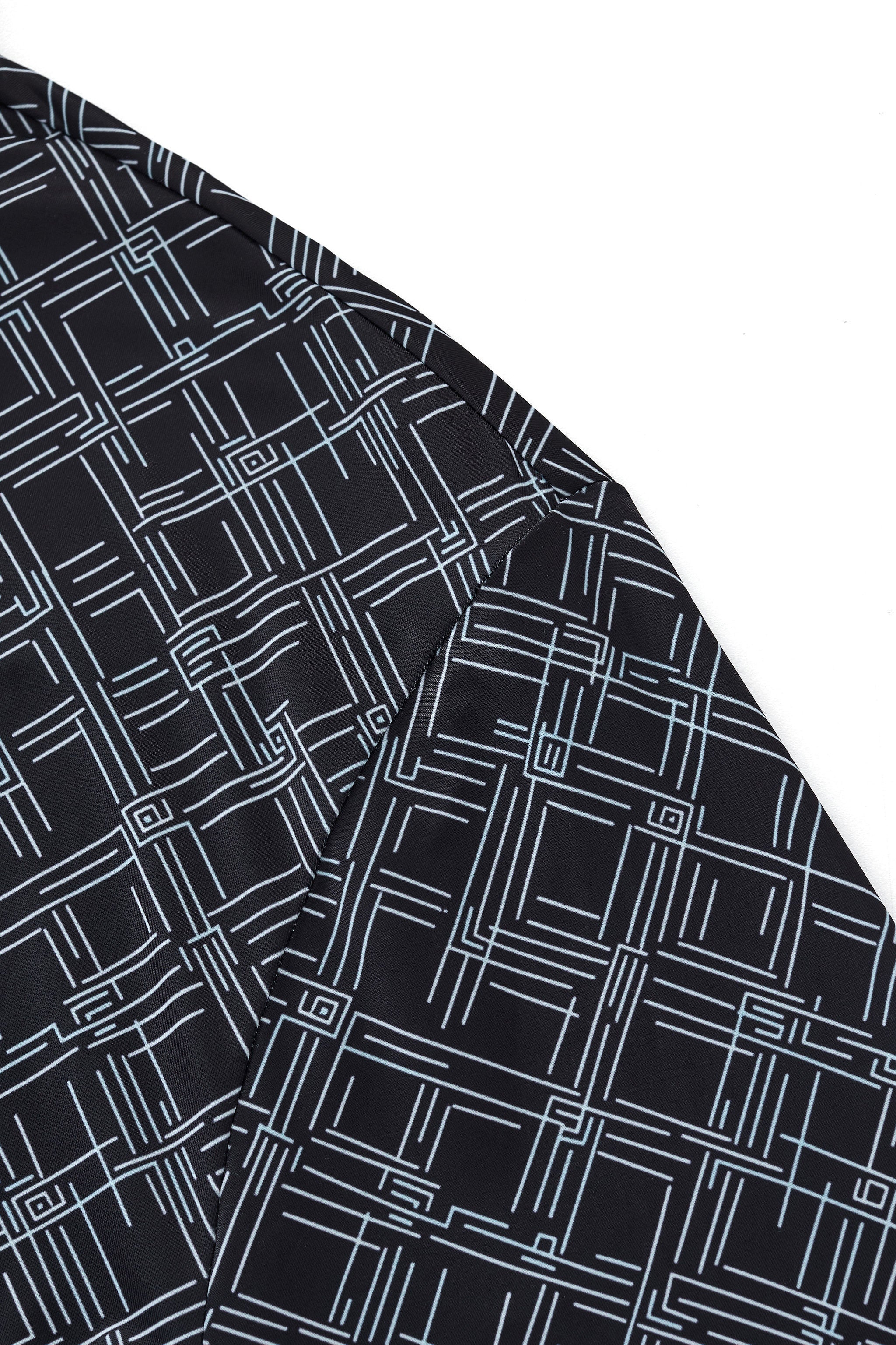 Seamless Geo Print Shirt – El Baron BLACK