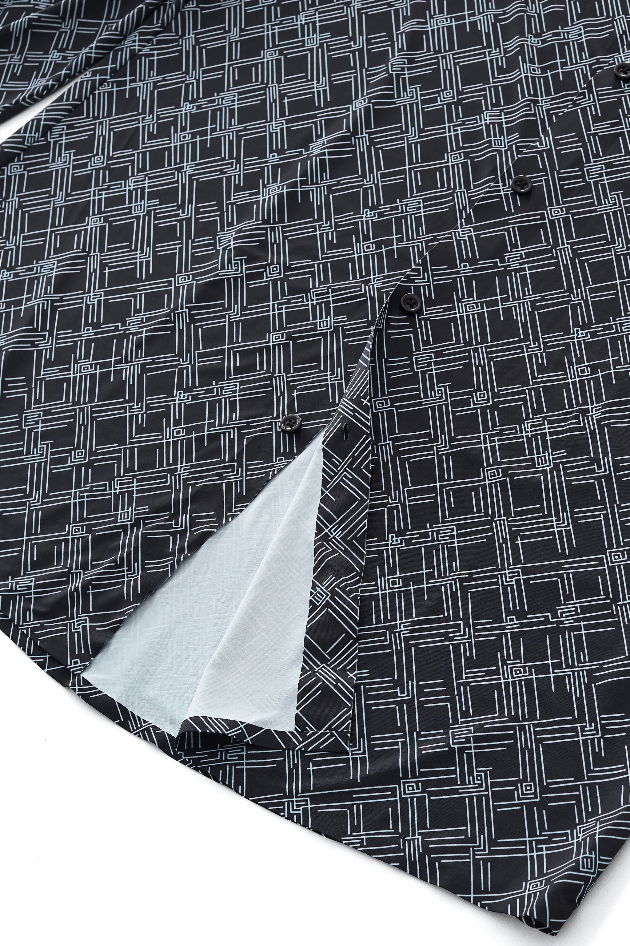 Seamless Geo Print Shirt – El Baron BLACK