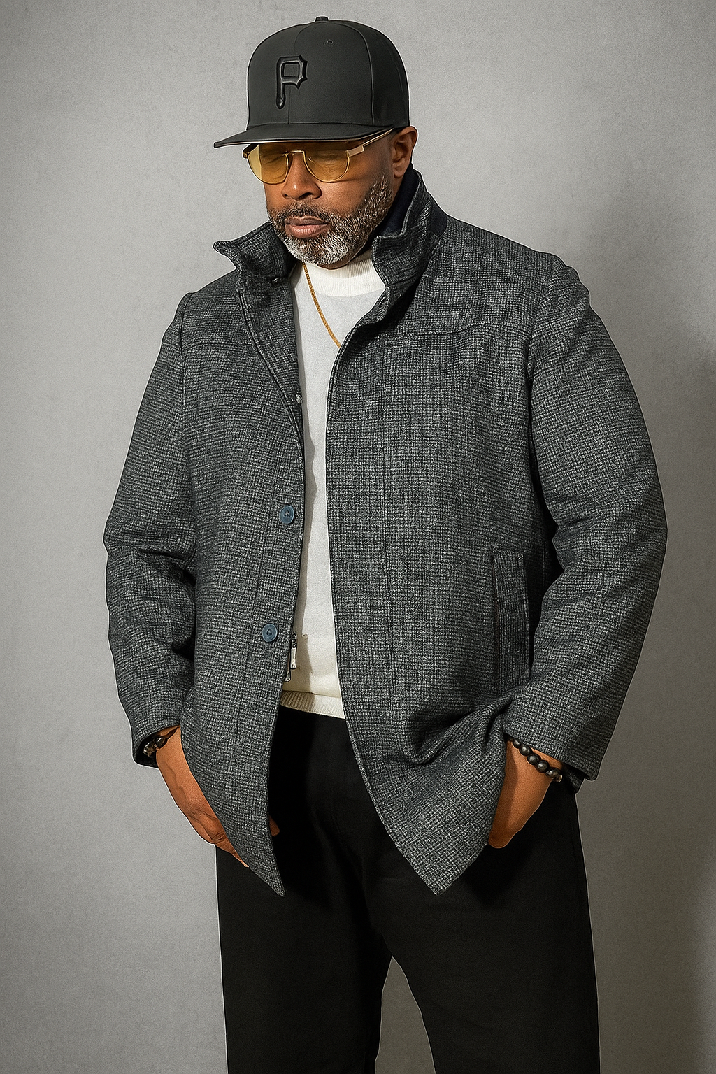 Enzo "Manhattan" Car Coat (Charcoal)