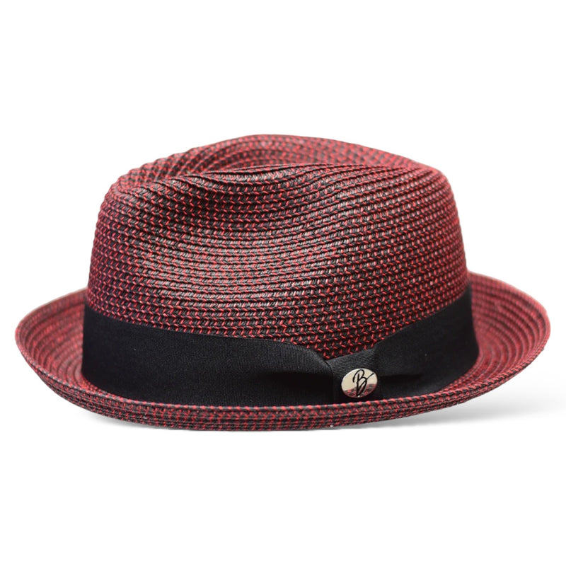 Bentley "Dominic" Stingy Brim Hat (Red/Black)