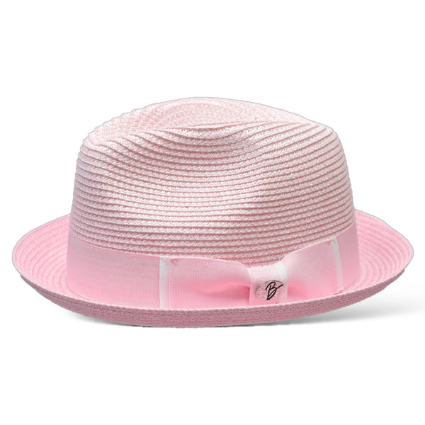Bentley "Gino" Stingy Brim Hat (Pink/White)