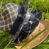 Bruno Straw Hat "Tuscany" (Black/White)