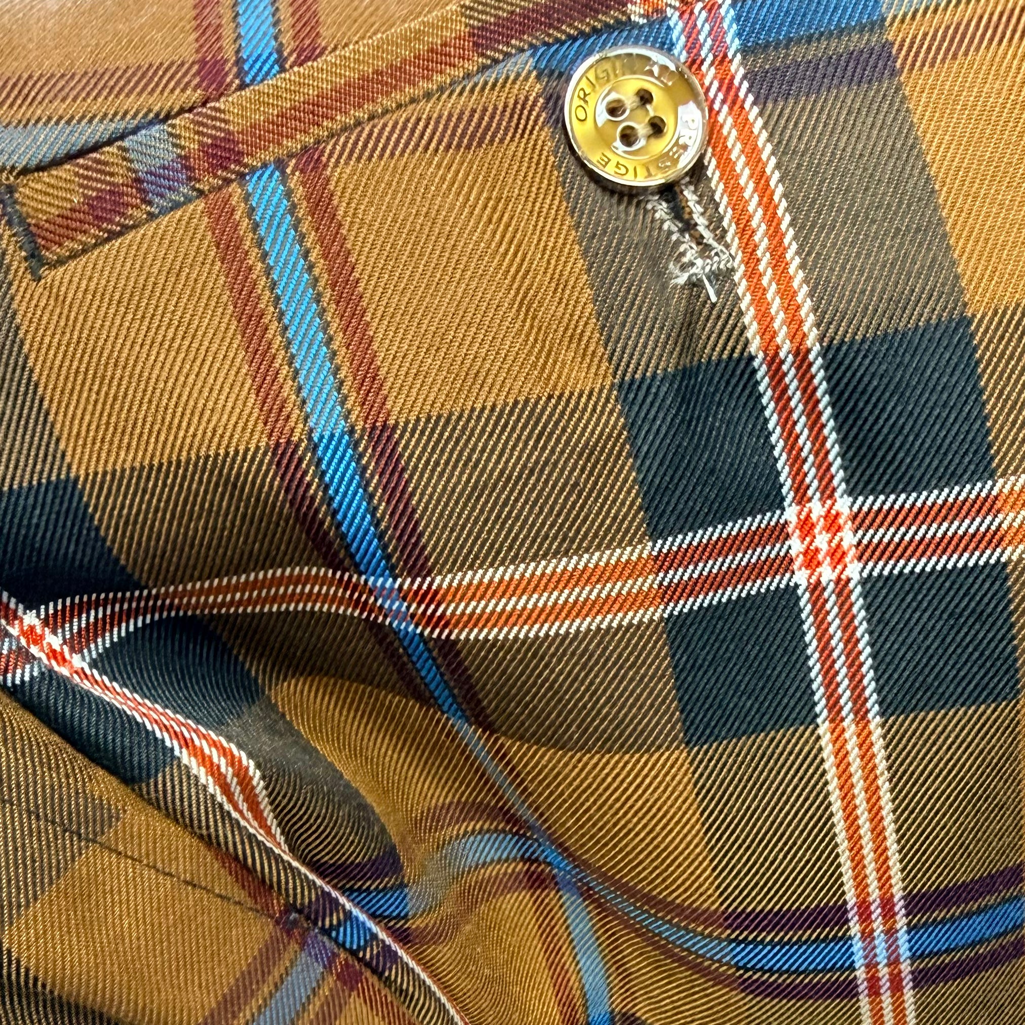 Prestige Men’s Plaid Dress Pants – Caramel