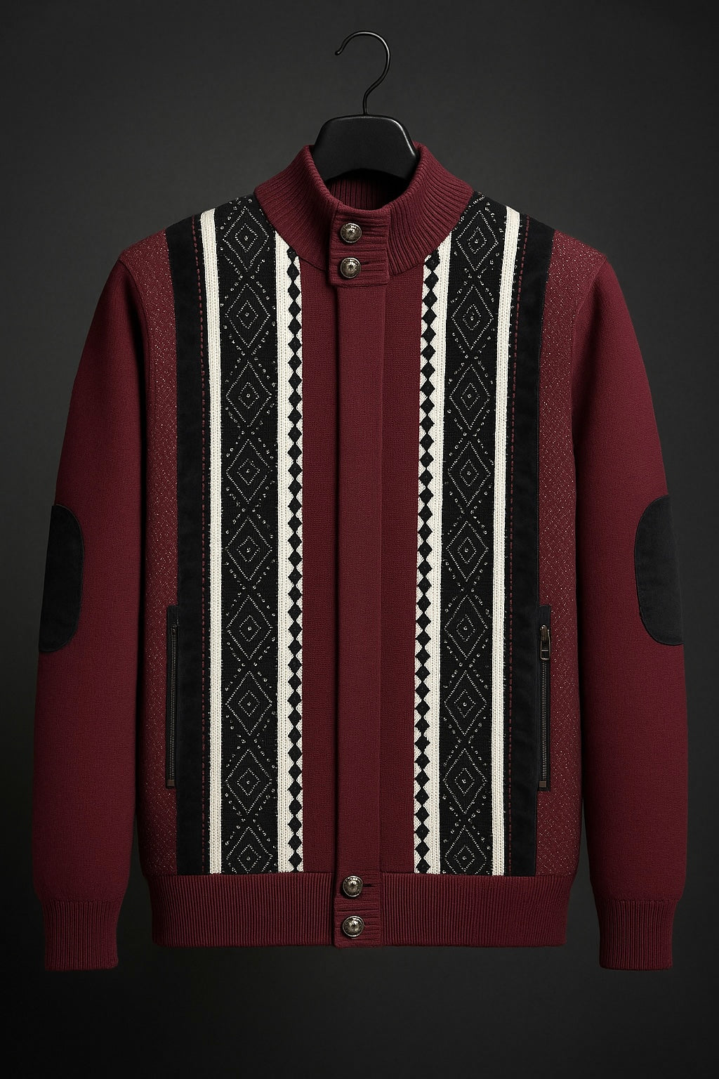 Silversilk Sweater Jacket (Wine) 11007