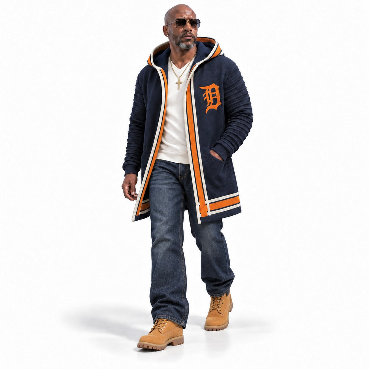 Detroit ¾-Length Sweater Jacket – OIM Navy