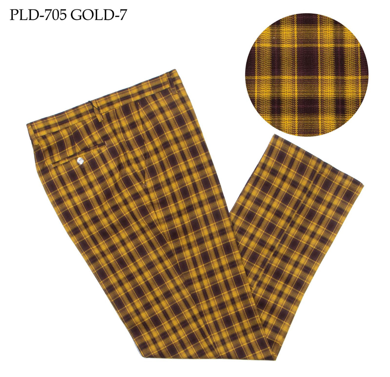 Prestige Plaid Pant (Gold/Brown) Gold-7