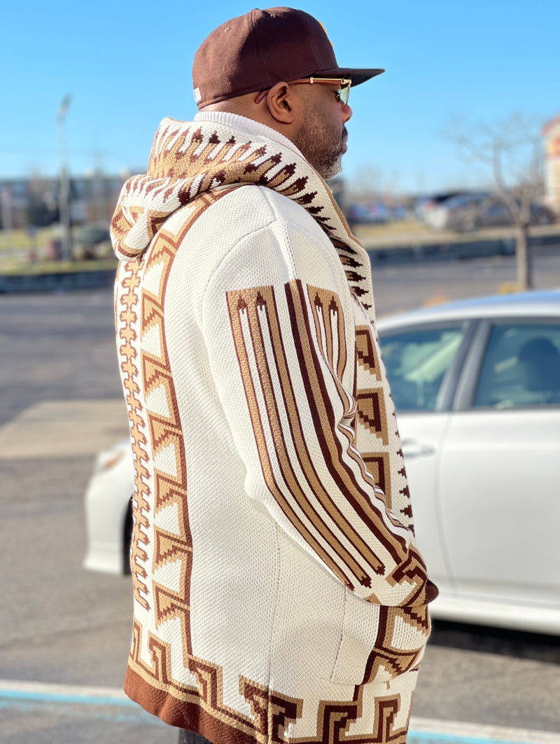Native Cardigan Sweater 3/4 Length (Ivory) OIM
