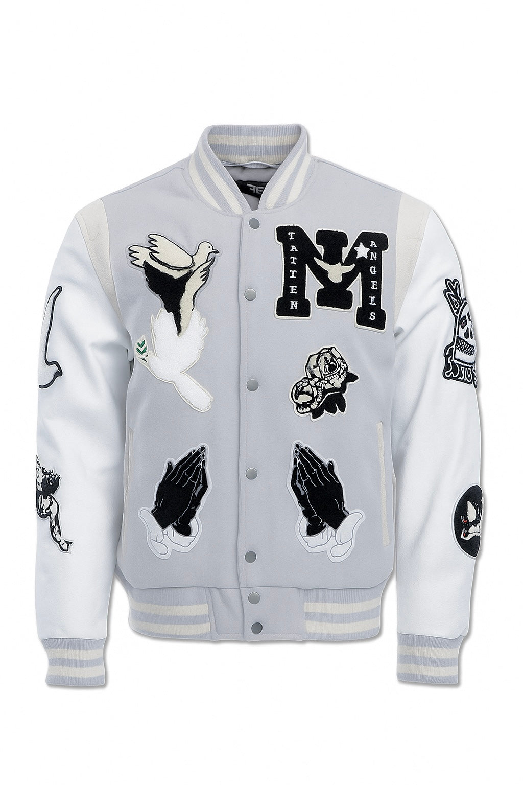 Jordan Craig Wool Bomber Jacket (Light Gray)