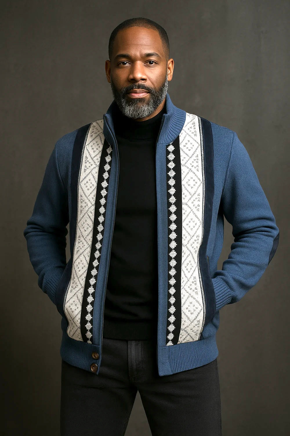 Silversilk Sweater Jacket (Indigo) 11007