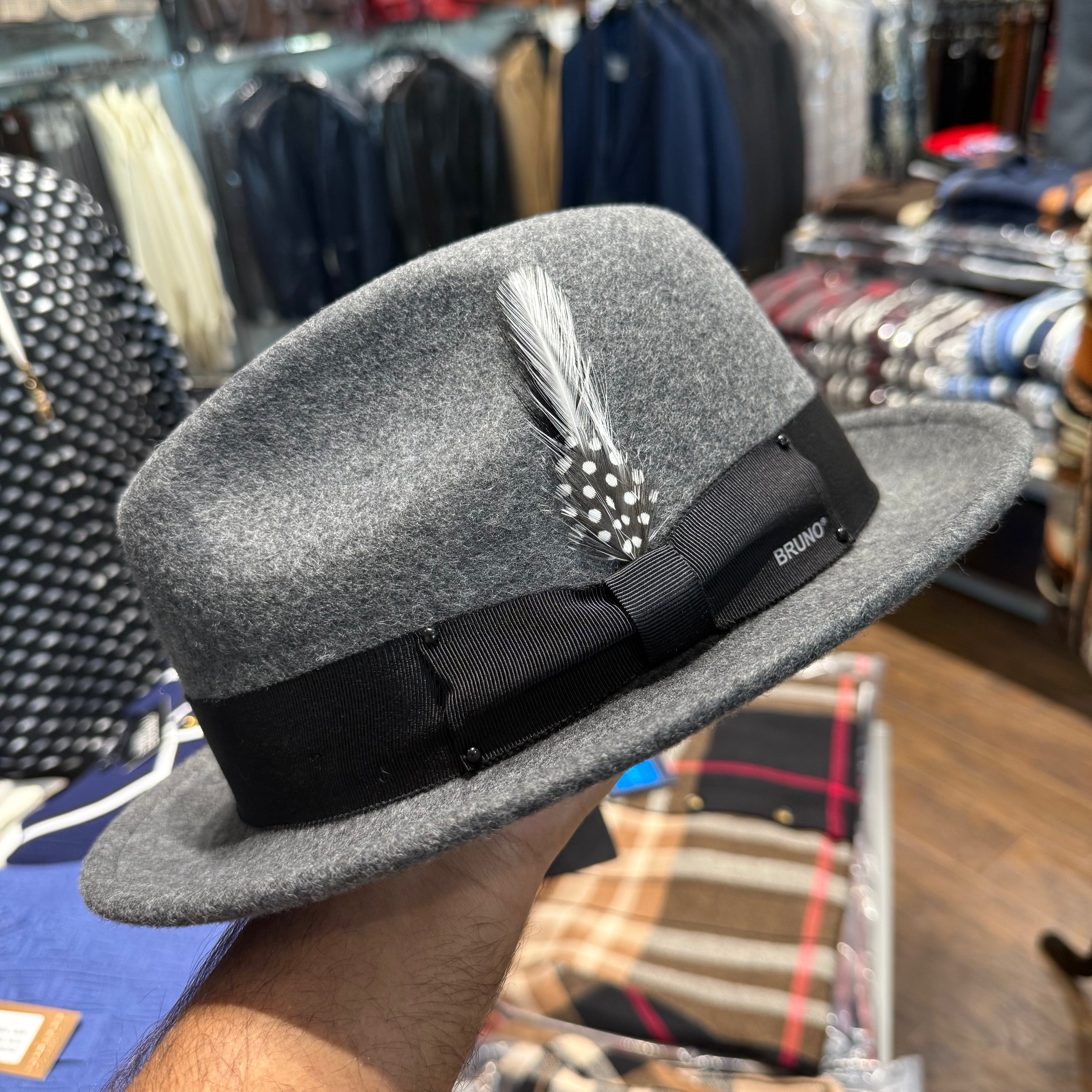 Bruno Capelo Stingy Brim Wool Hat (Heather Crown Royal)