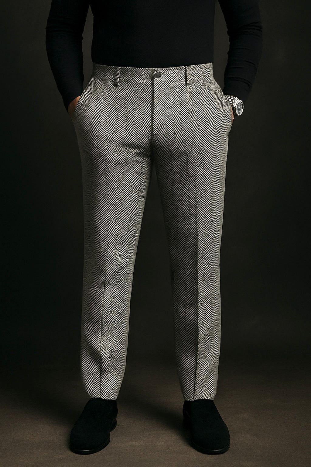 Inserch Herringbone Pant (Black/White)