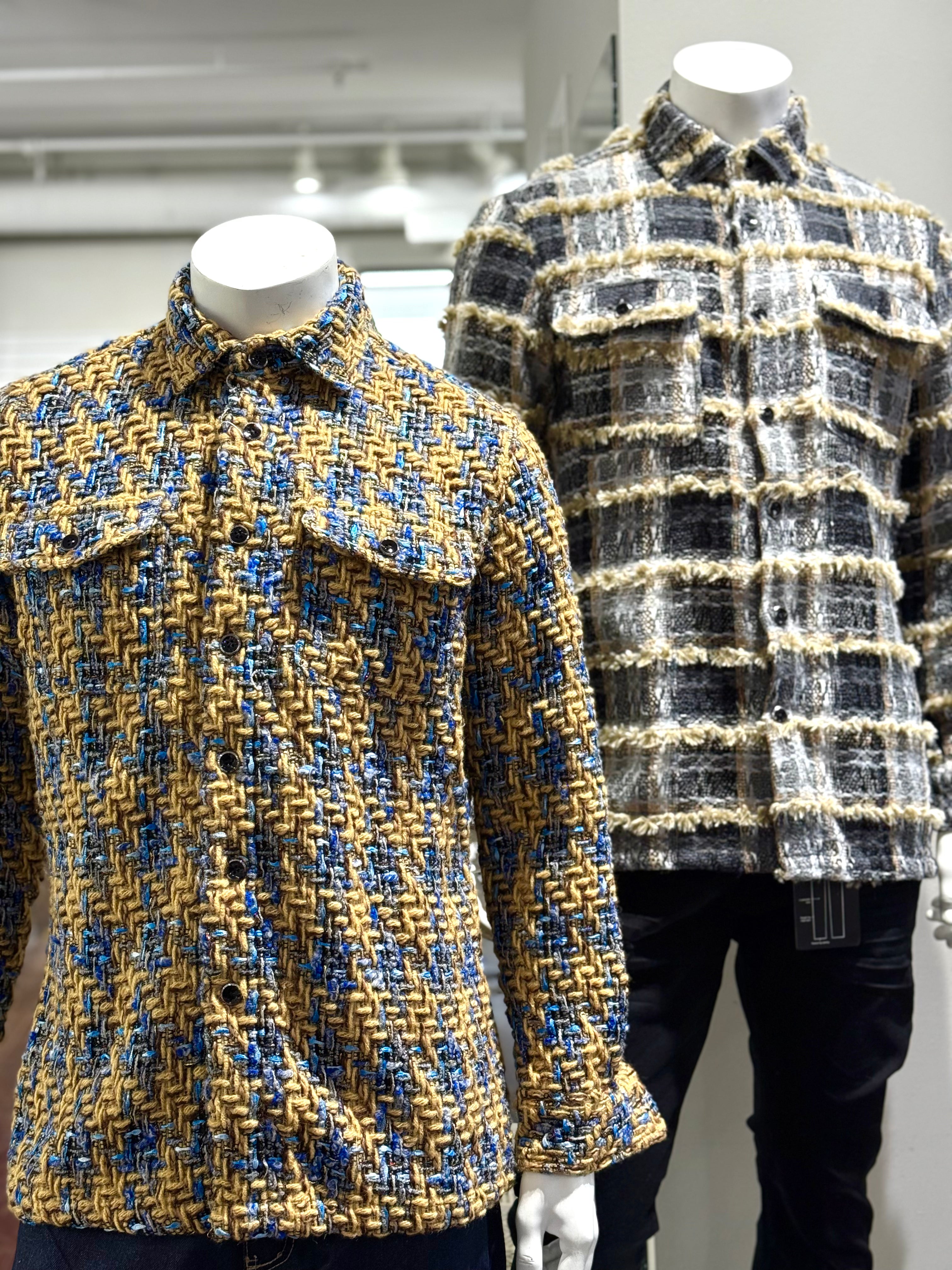 Lanzino Shirt Jacket (Navy/Gold)