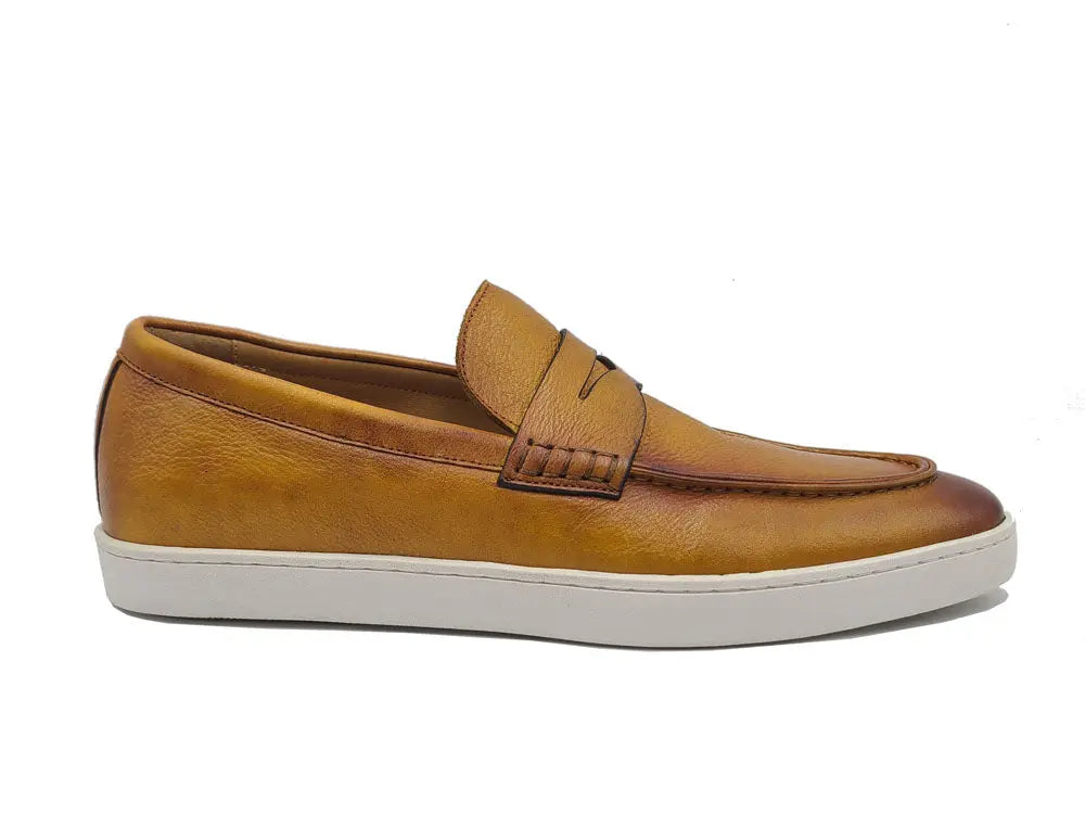 Burnished Leather Sneaker