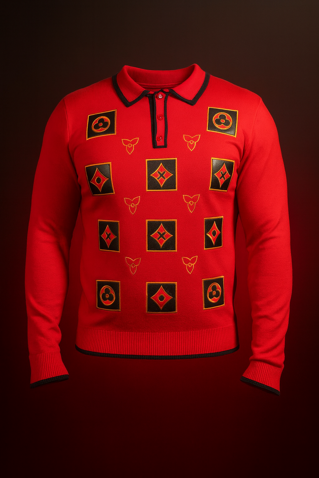 Prestige "Lankin" Polo Sweater (Red) 569