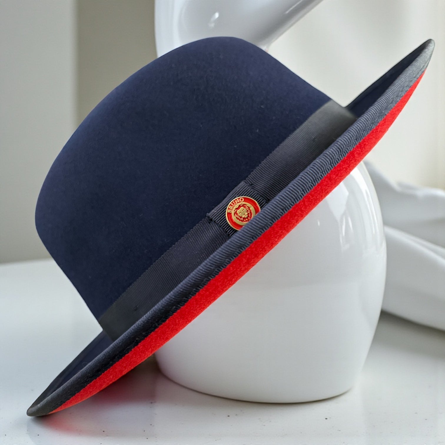 Bruno Capelo Red Bottom Hat "keenan" (Navy/Red)