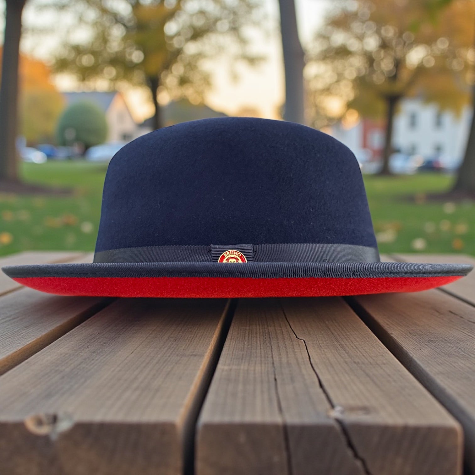 Bruno Capelo Red Bottom Hat "keenan" (Navy/Red)