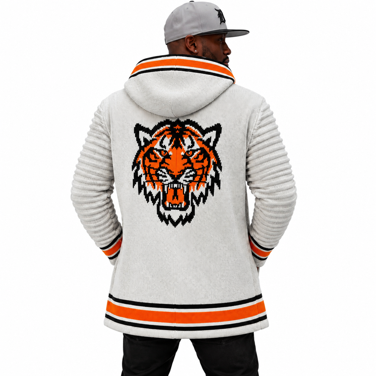 Detroit Edition ¾-Length Sweater Jacket – OIM Gray Black