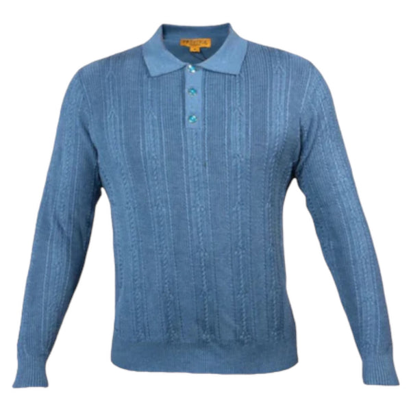 Prestige "italiano" Sweater Polo (Denim) 300