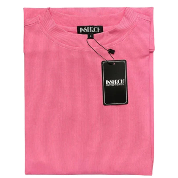 Inserch short sleeve mock (Pink)