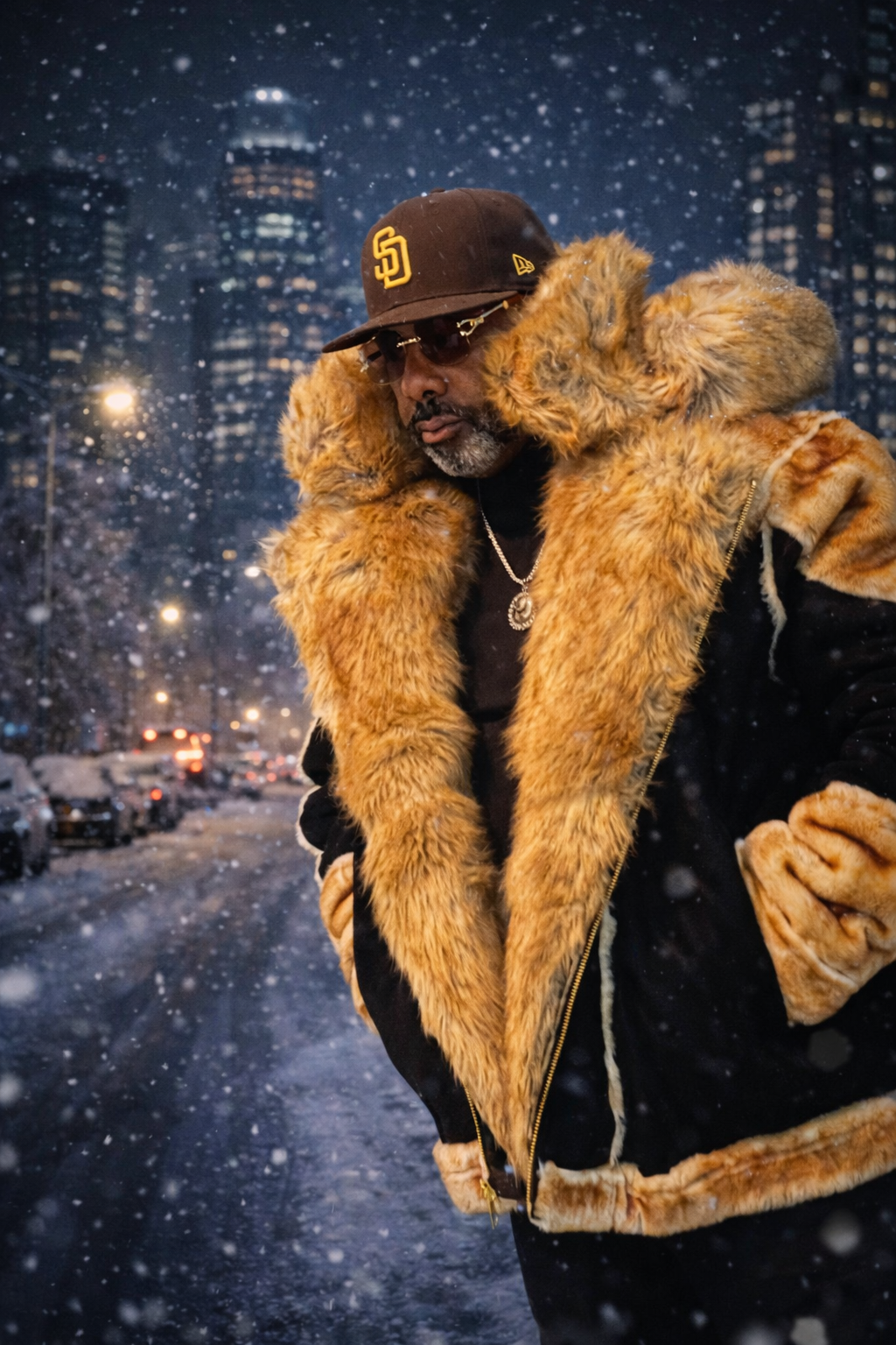 Jordan Craig "Motto" Shearling Coat (Black Coffee)