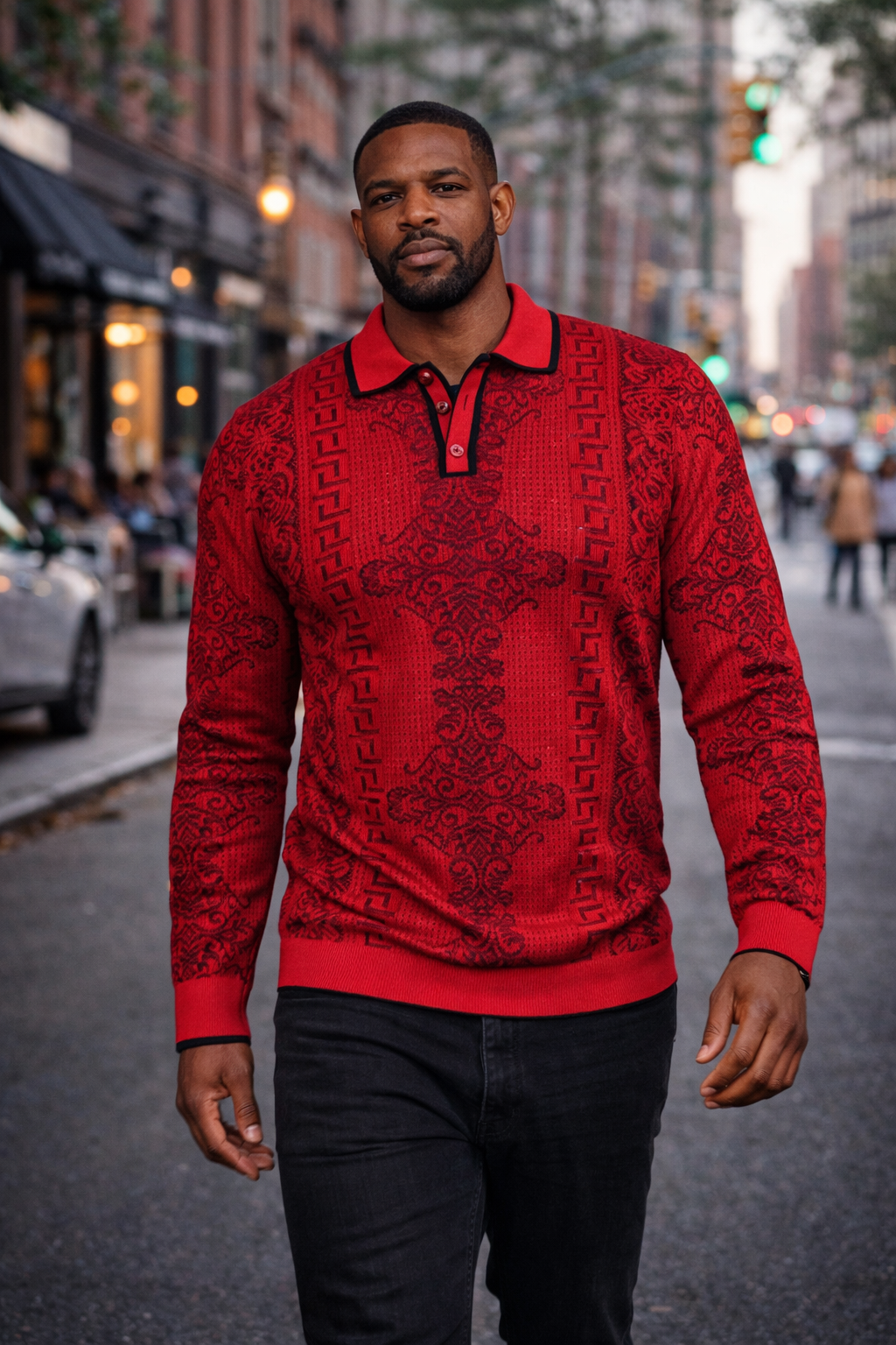 Prestige "Julio" Sweater (Red/Black) 447
