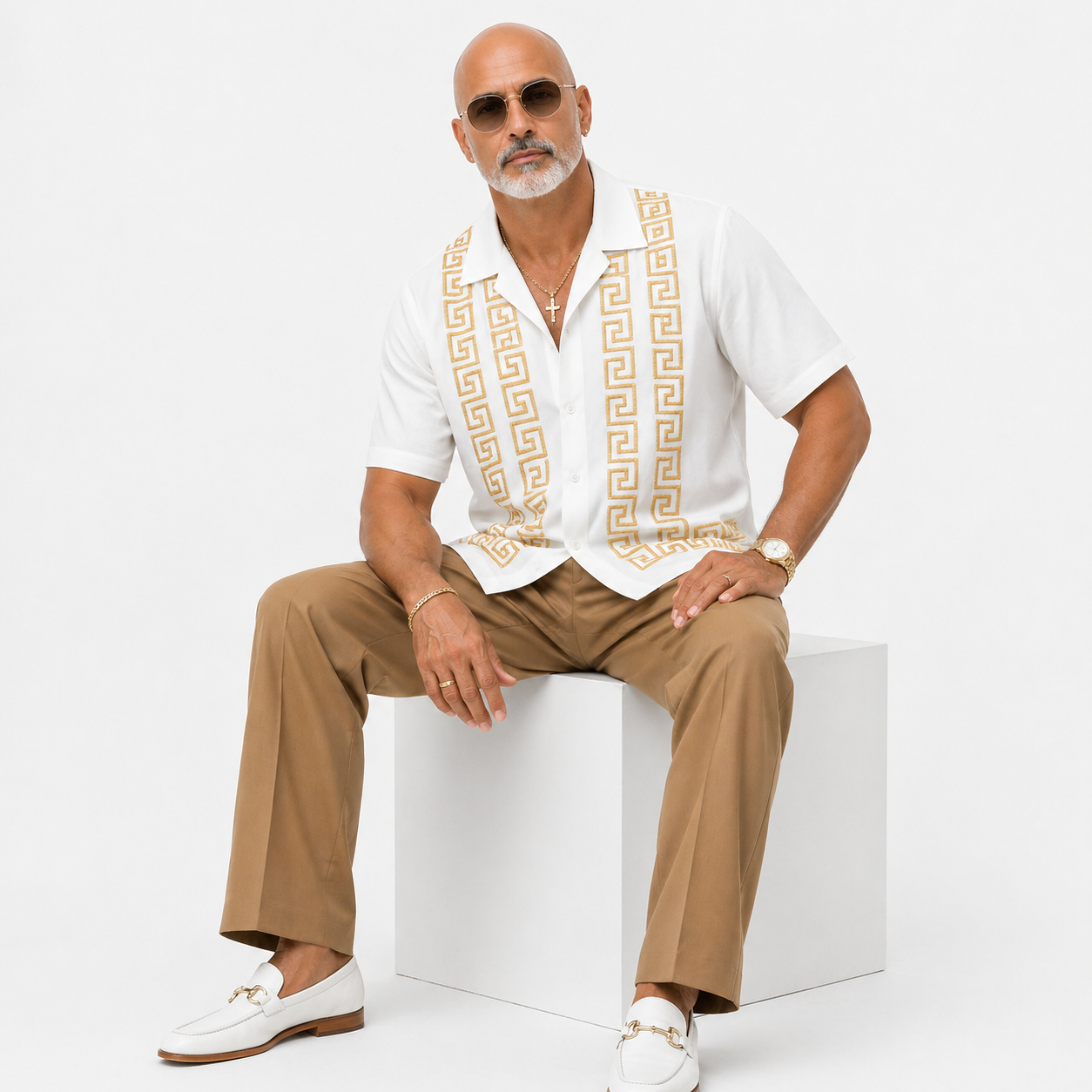 Silversilk Men’s 2-Piece Walking Suit – Knit Set – Tan 21019