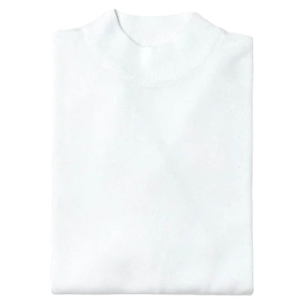 Inserch Cotton Blend Mock Sweater (White)