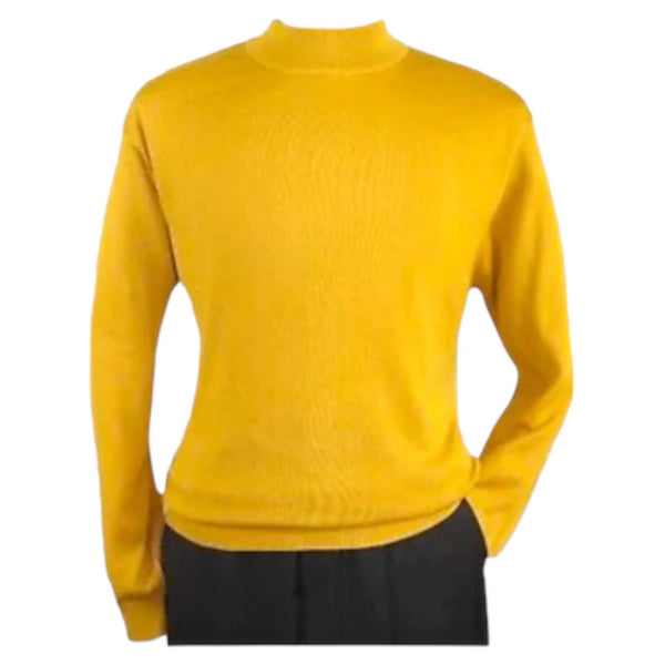 Inserch Cotton Blend Mock Sweater (Mustard/Gold)