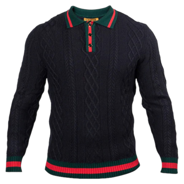 Prestige Wool "Highrise" Polo (Black) 574