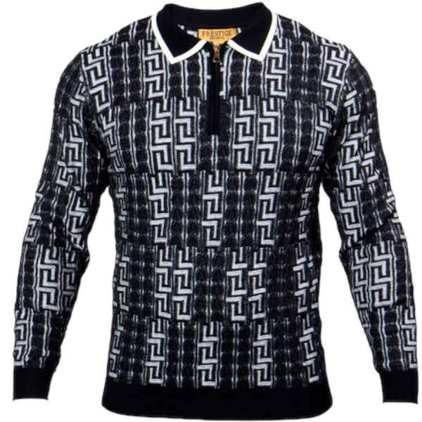 Prestige "Vector" Polo Sweater (Black) 571