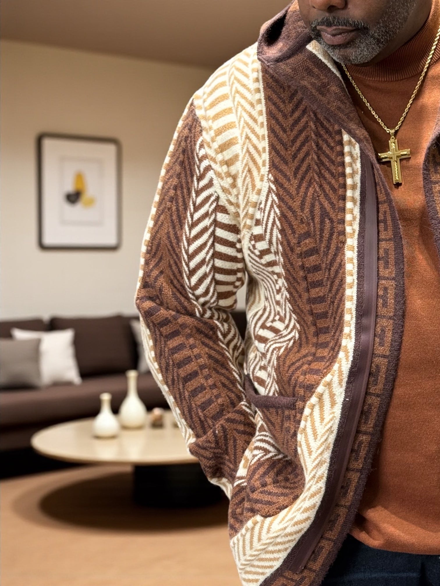 Silversilk "Monarch" 3/4 Length Sweater (Brick)