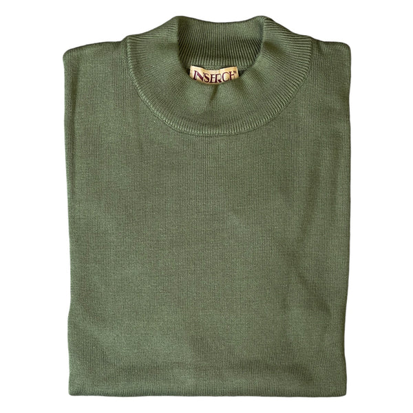 Inserch Cotton Blend Mock Sweater (Olive)