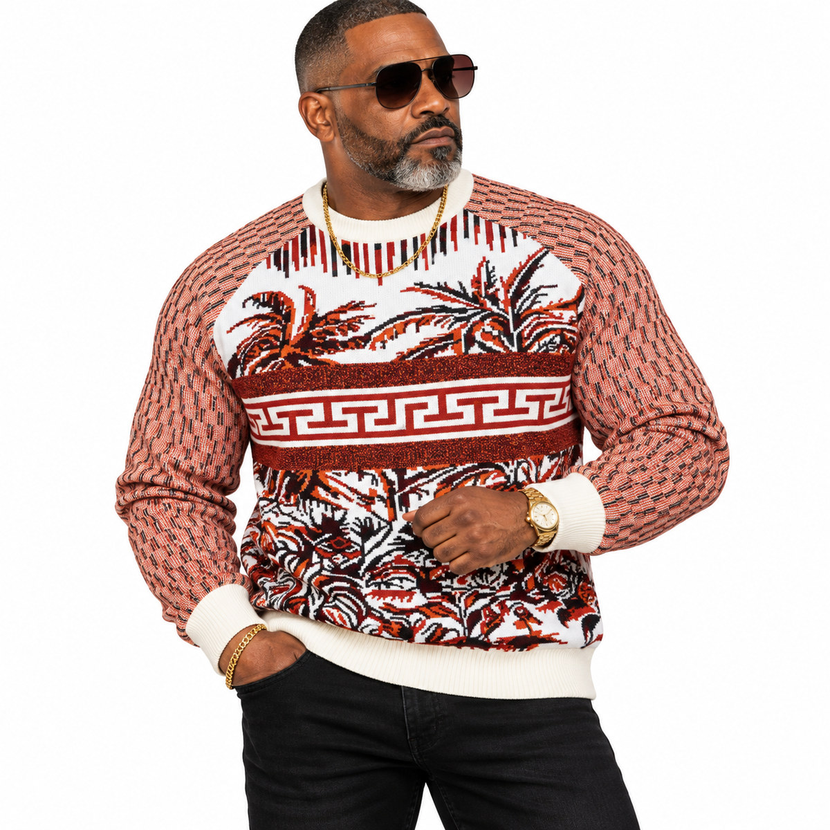 Prestige "Tropic" Sweater (Rust/Black) 418