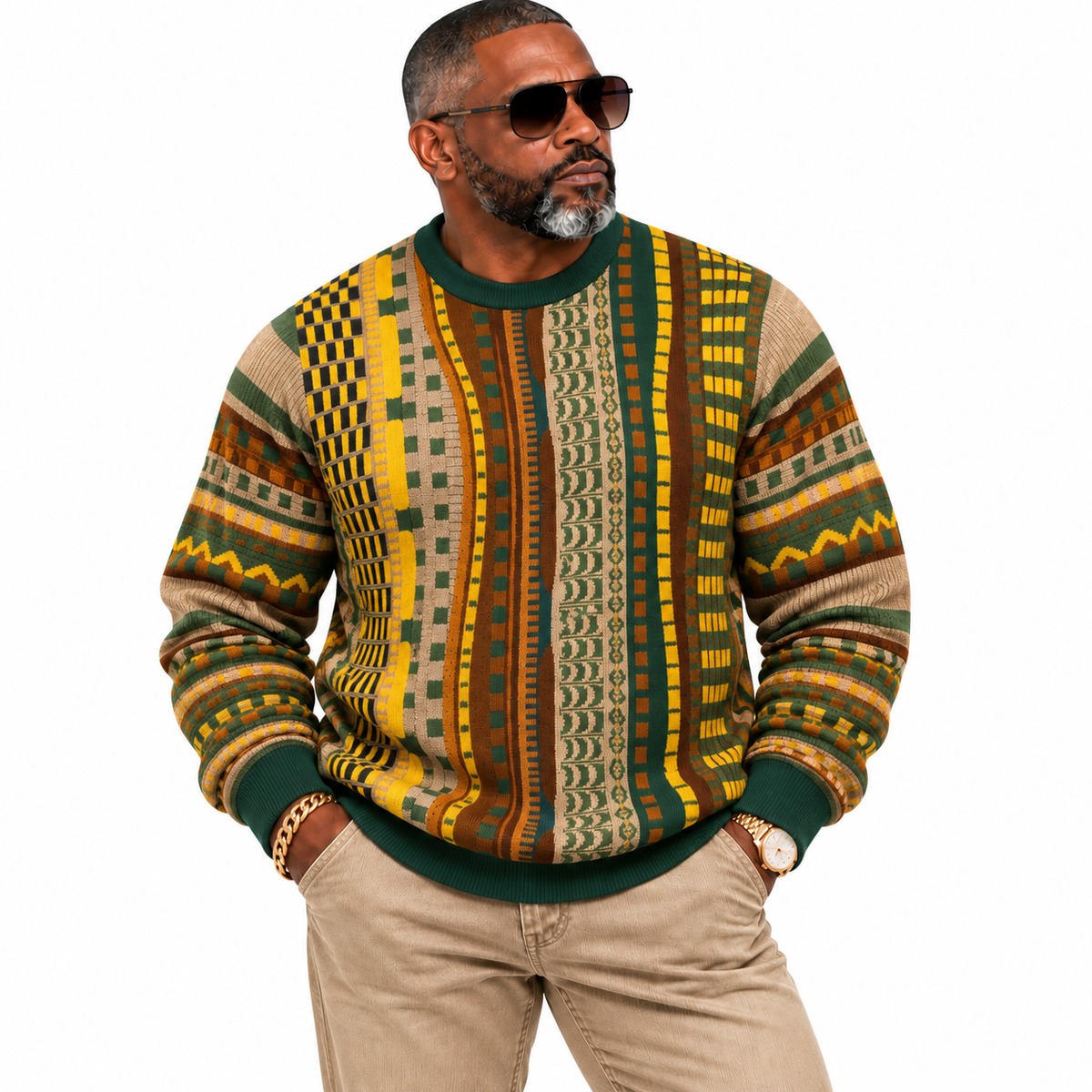 Cigar Couture Crew Neck Sweater – Forest