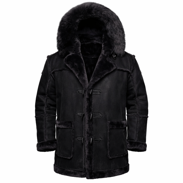 jaedon faux shearling jacket dress in black Jaedon Faux Shearling Jacket Dress in Black