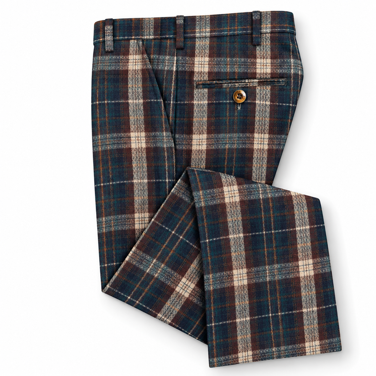 Prestige Men’s Plaid Dress Pants – Brown4