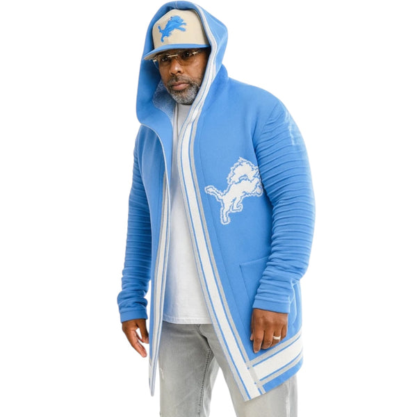Detroit 3/4 Length Sweater Jacket – Blue