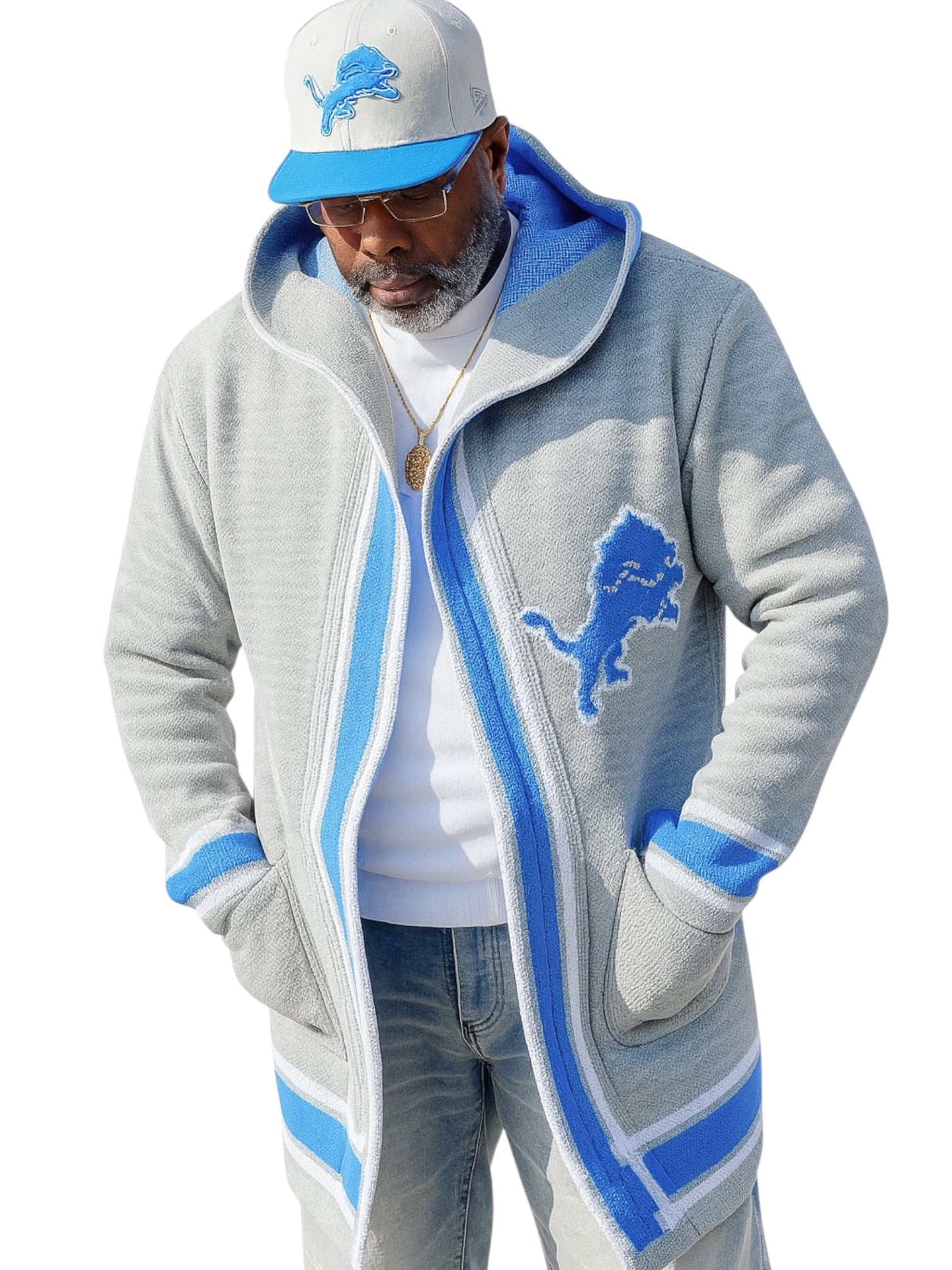 OIM "Detroit" 3/4 Length Sweater Jacket (Gray)