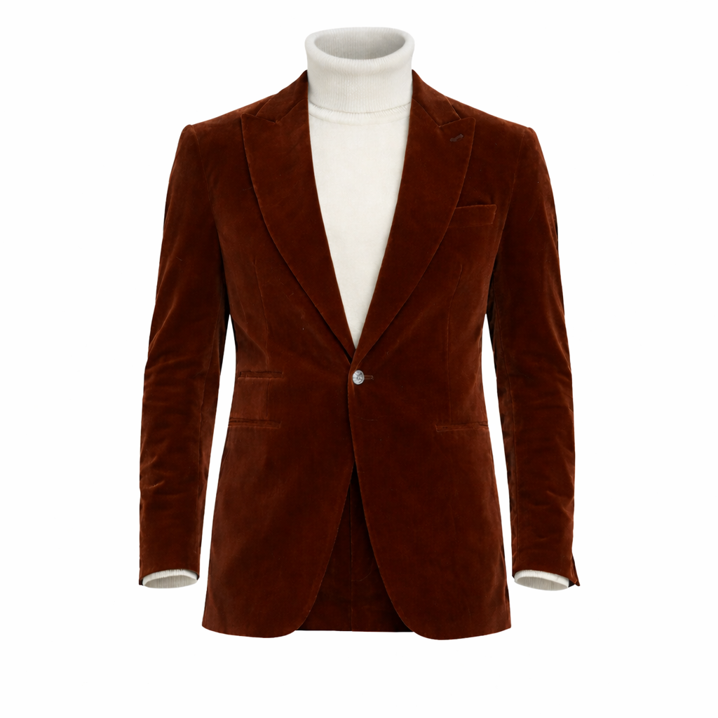 Inserch BL-007 Velvet Blazer Swiss Brown