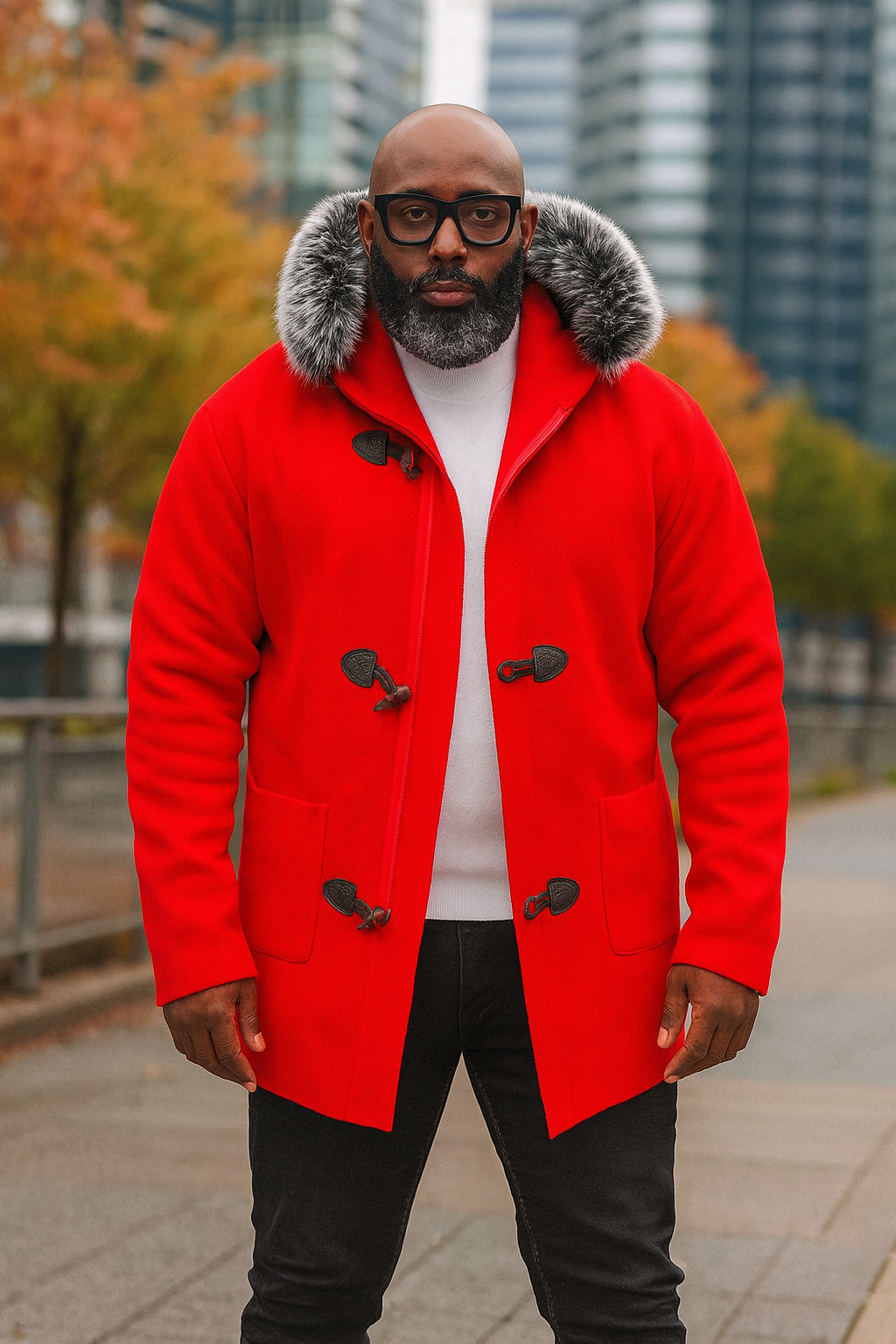 OIM "Lexington" Zip up Sweater (Red)