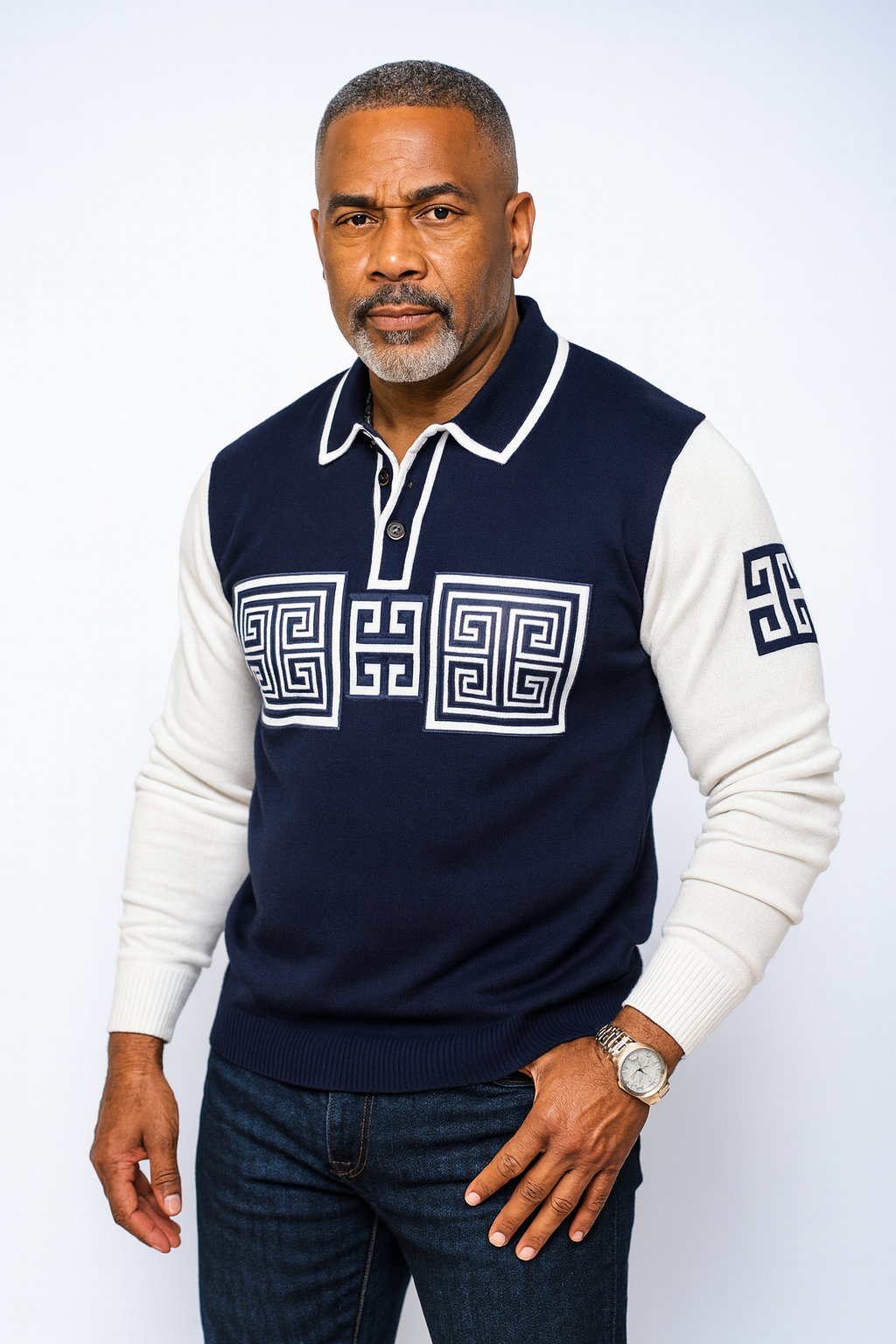 Prestige "Darko" Polo Sweater (Navy) 550