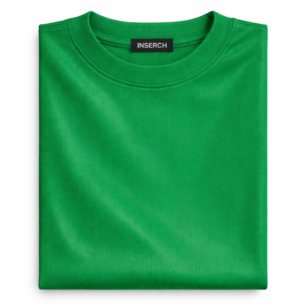 Inserch Men’s Short Sleeve Mock Neck Sweater - Emerald