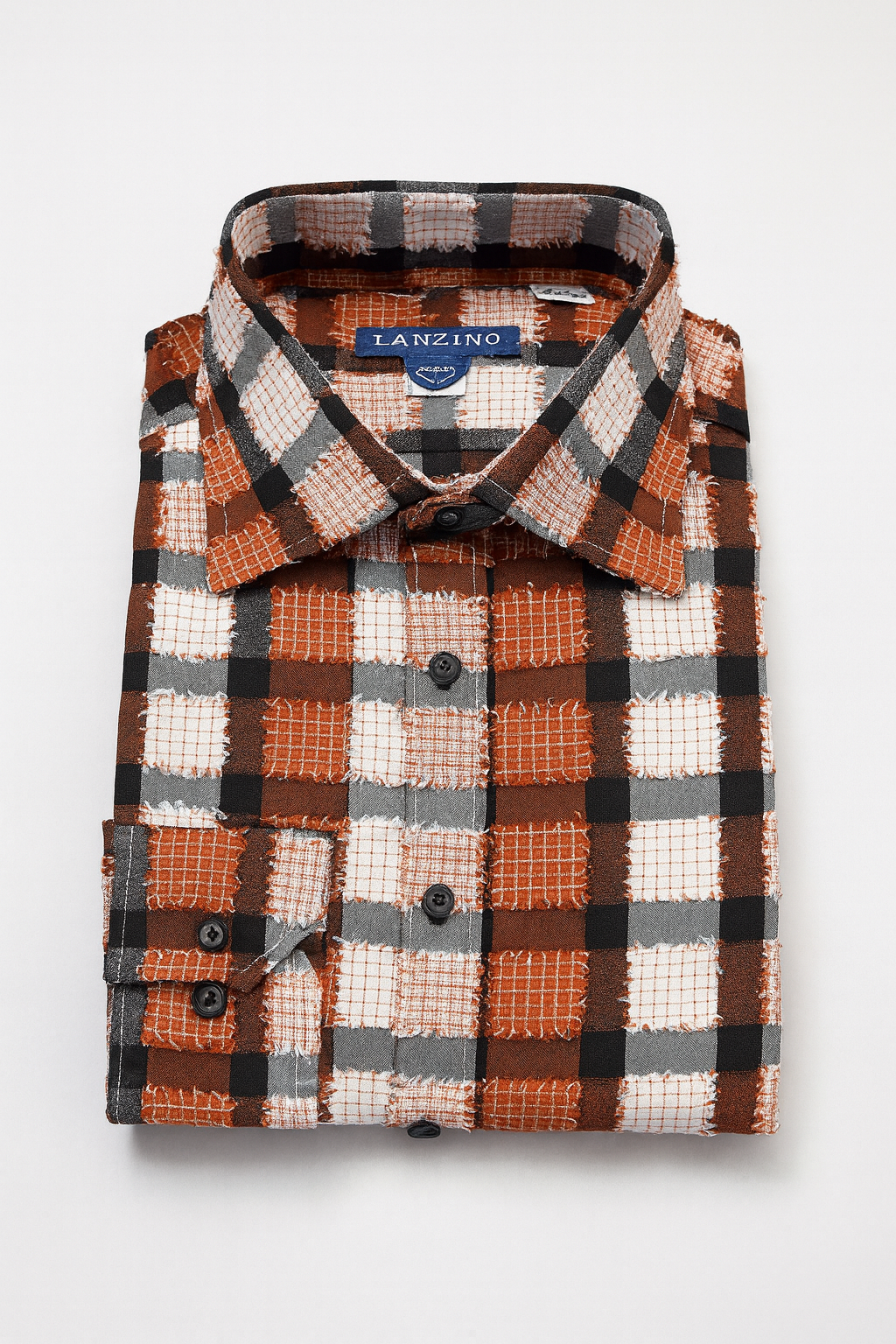Lanzino "Stitched" Shirt (Rust/Black)