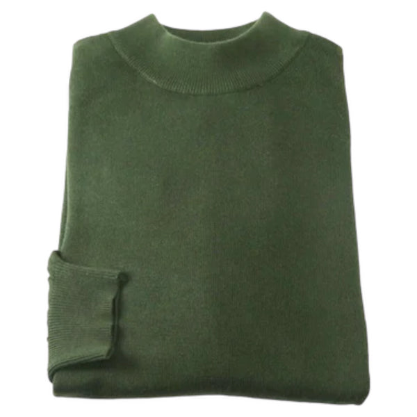 Inserch Cotton Blend Mock Sweater (Green)